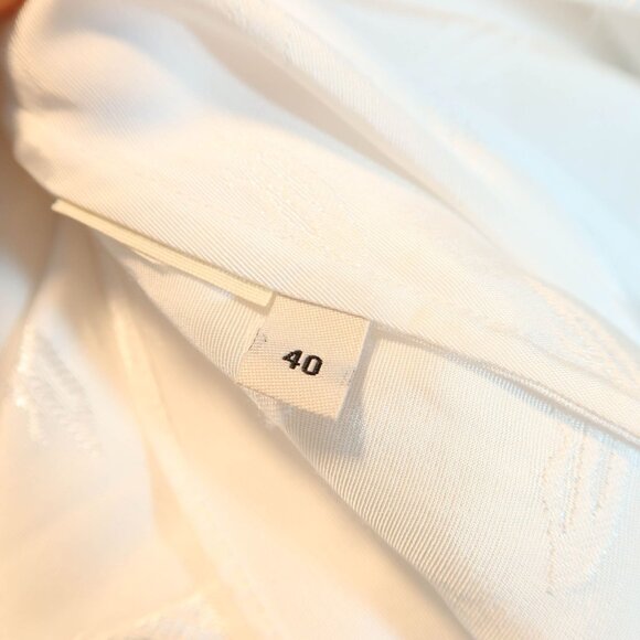 BY MALENE BIRGER White Jacquard Cuffed Kimono Sleeve Tie Hem Top Size 40 EU L US - Picture 8 of 8